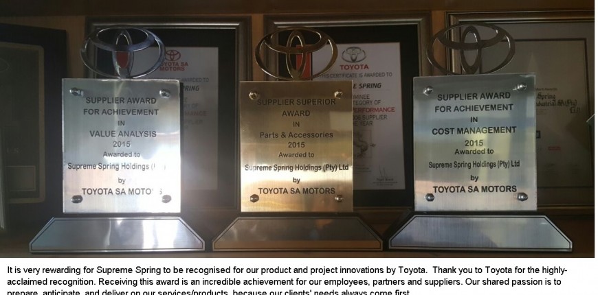 Toyota Supplier Awards 2016 article altrnative text